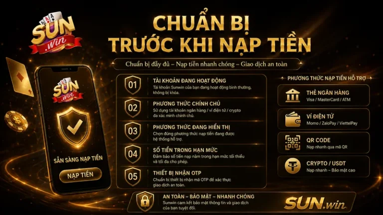 Hướng Dẫn Nạp Tiền Sunwin Đúng Quy Trình