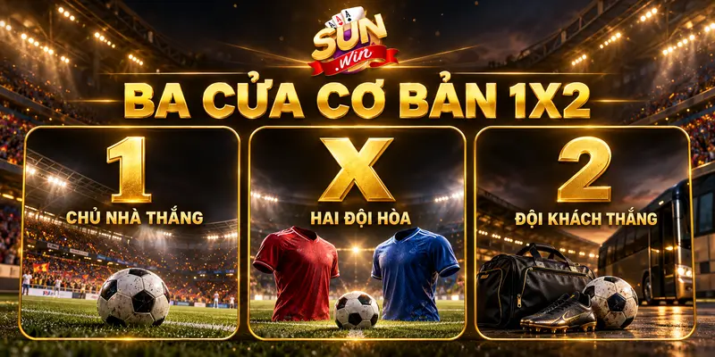 Ý nghĩa ba cửa 1, X và 2 trong kèo châu Âu.