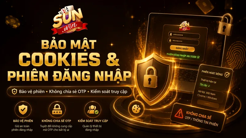 Bảo mật Cookies và phiên đăng nhập Sunwin