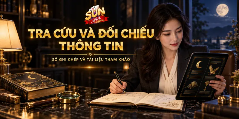 Đối chiếu sổ ghi chép giấc mơ với tài liệu tham khảo trên máy tính bảng.