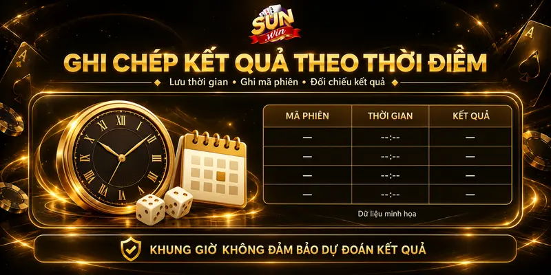 Cách ghi lại thời gian và kết quả từng phiên tài xỉu.