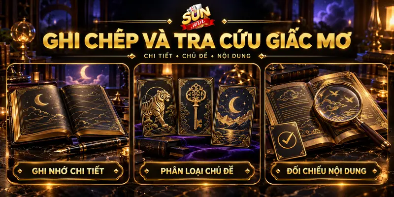 Ghi chép chi tiết, phân loại chủ đề và tra cứu nội dung giấc mơ.