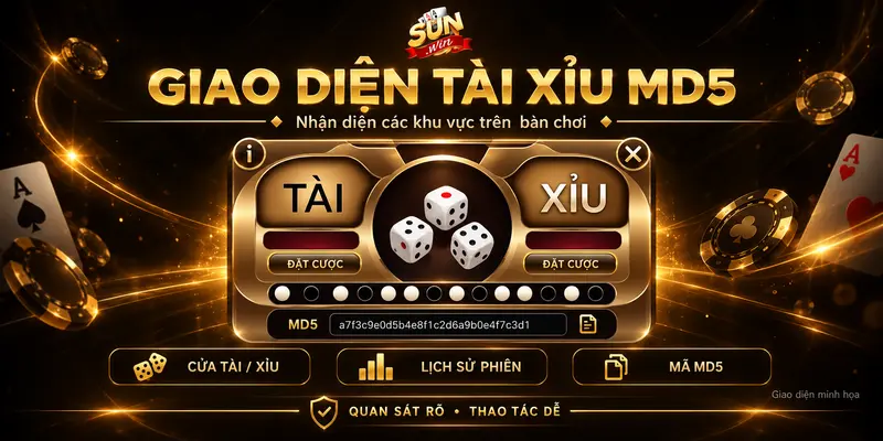 - Giao diện tài xỉu MD5 Sunwin với lịch sử kết quả và mã kiểm tra phiên.