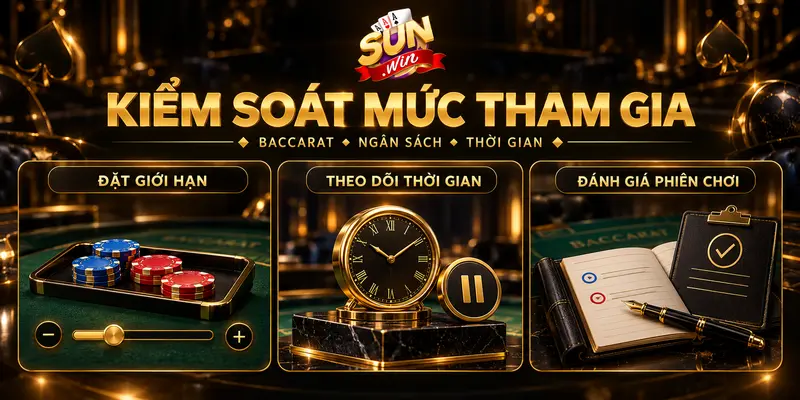 Đặt giới hạn, theo dõi thời gian và đánh giá phiên chơi Baccarat.