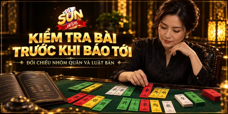 Kiểm tra nhóm quân và luật bàn trước khi báo tới trong bài tứ sắc.