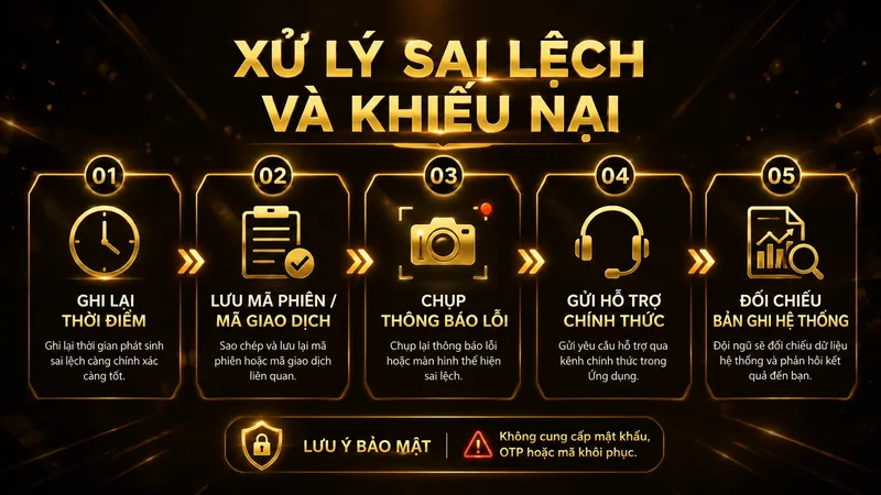 Quy trình xử lý sai lệch màn hình và khiếu nại Sunwin