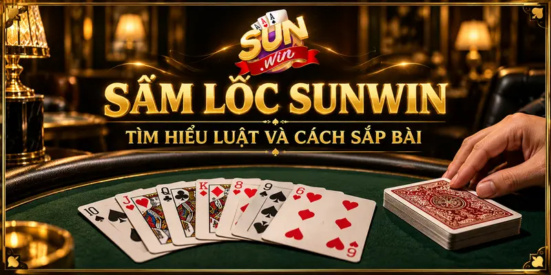 Sâm lốc Sunwin với bộ bài Tây trên bàn chơi.
